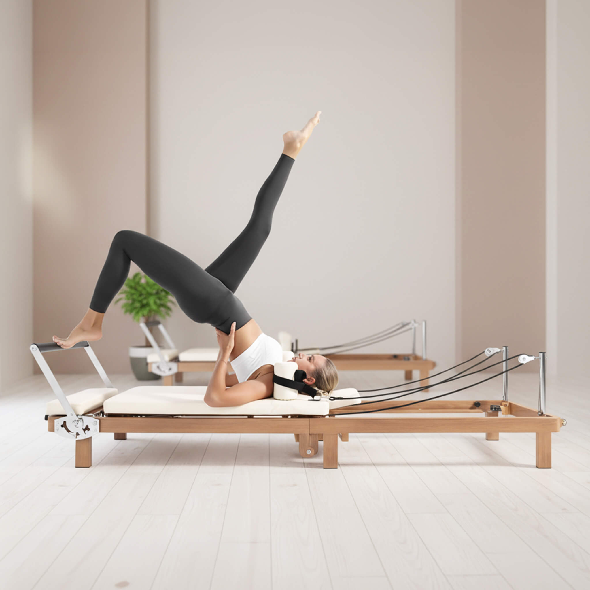 Core Pilates Apex Foldable Dual Resistance Pilates Reformer With Jumpboard