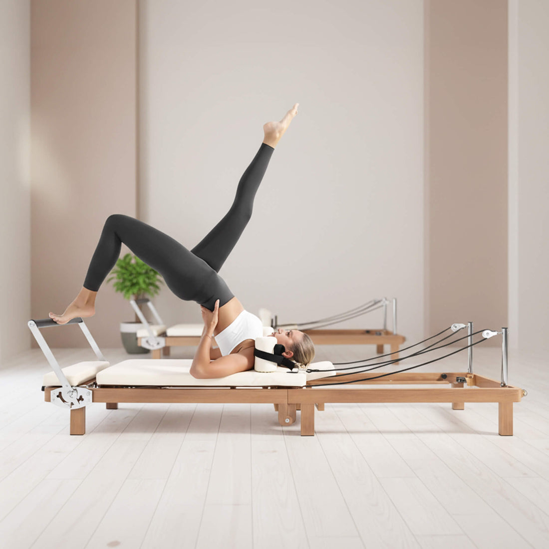 Core Pilates Apex Foldable Dual Resistance Pilates Reformer With Jumpboard