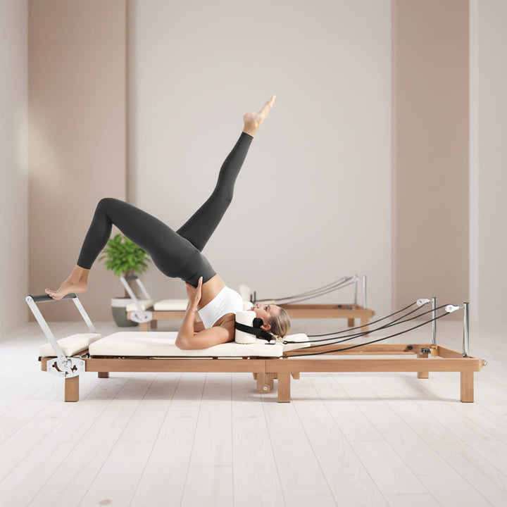 Core Pilates Apex Foldable Dual Resistance Pilates Reformer With Jumpboard