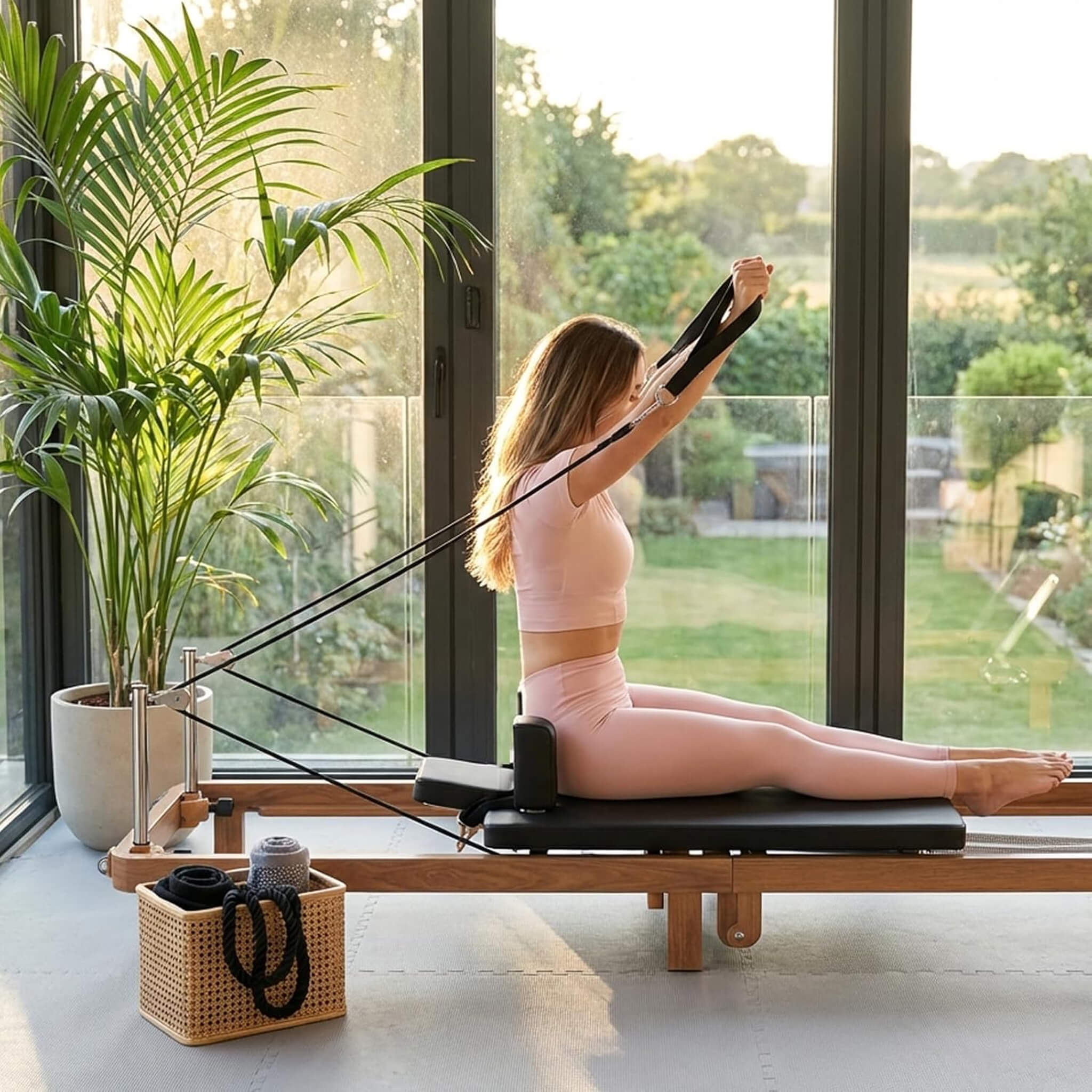Core Pilates Apex Foldable Dual Resistance Pilates Reformer With Jumpboard