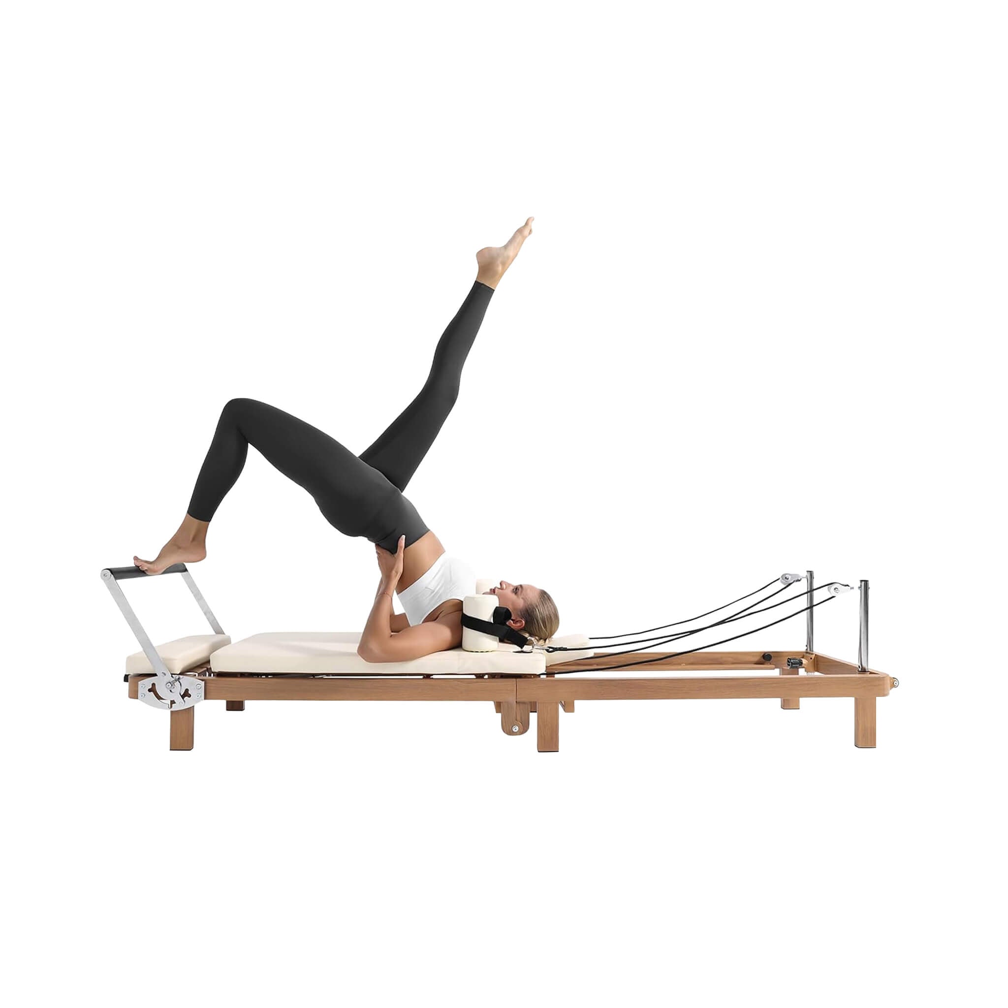 Core Pilates Apex Foldable Dual Resistance Pilates Reformer With Jumpboard