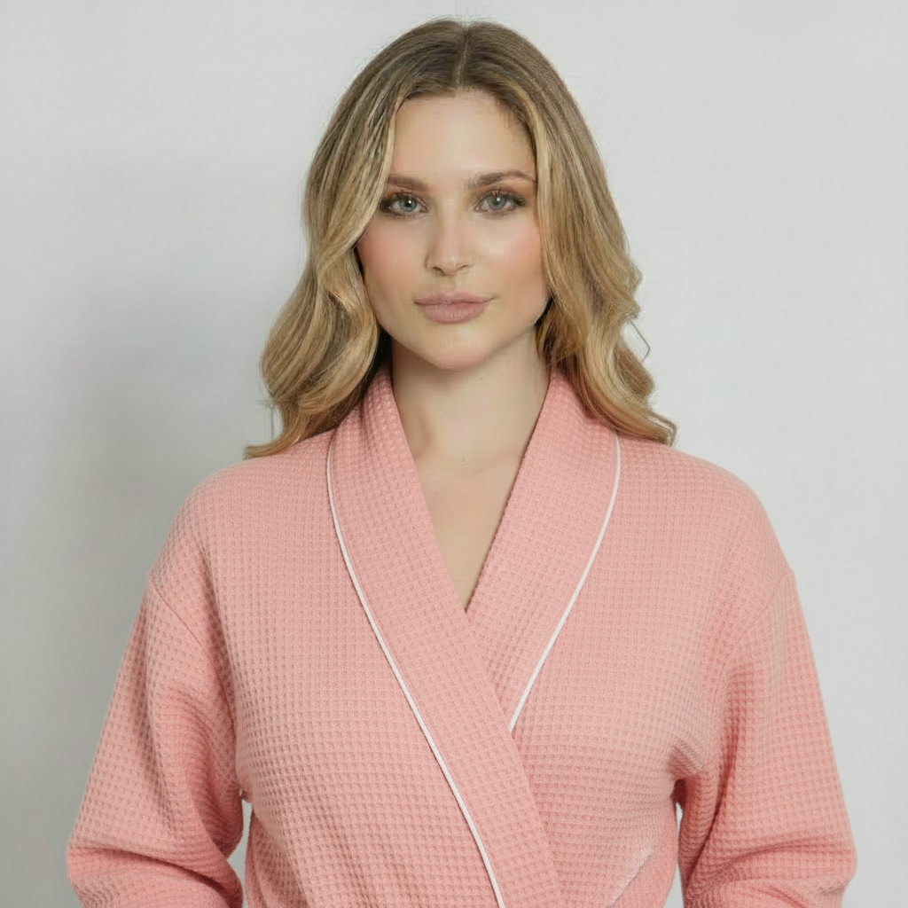 Women's Knee-Length Waffle Robe