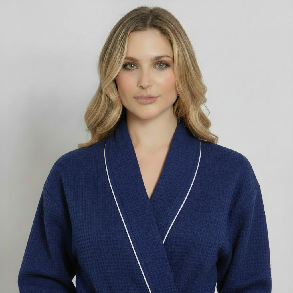 Women's Knee-Length Waffle Robe