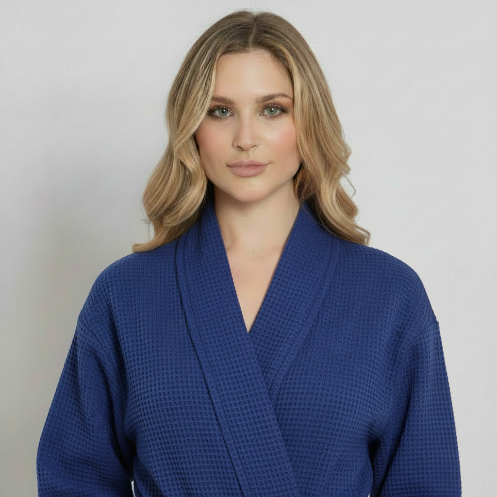 Women's Knee-Length Waffle Robe
