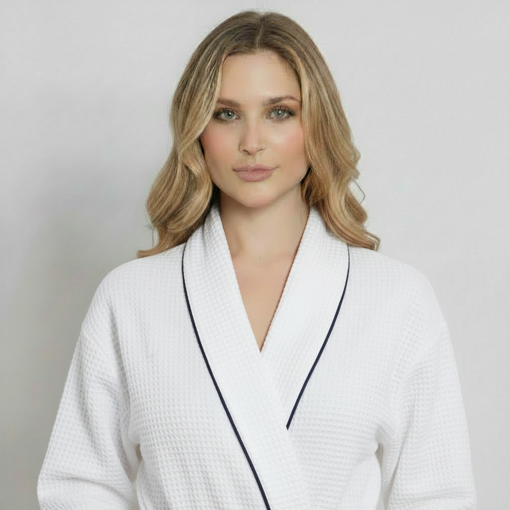 Women's Knee-Length Waffle Robe