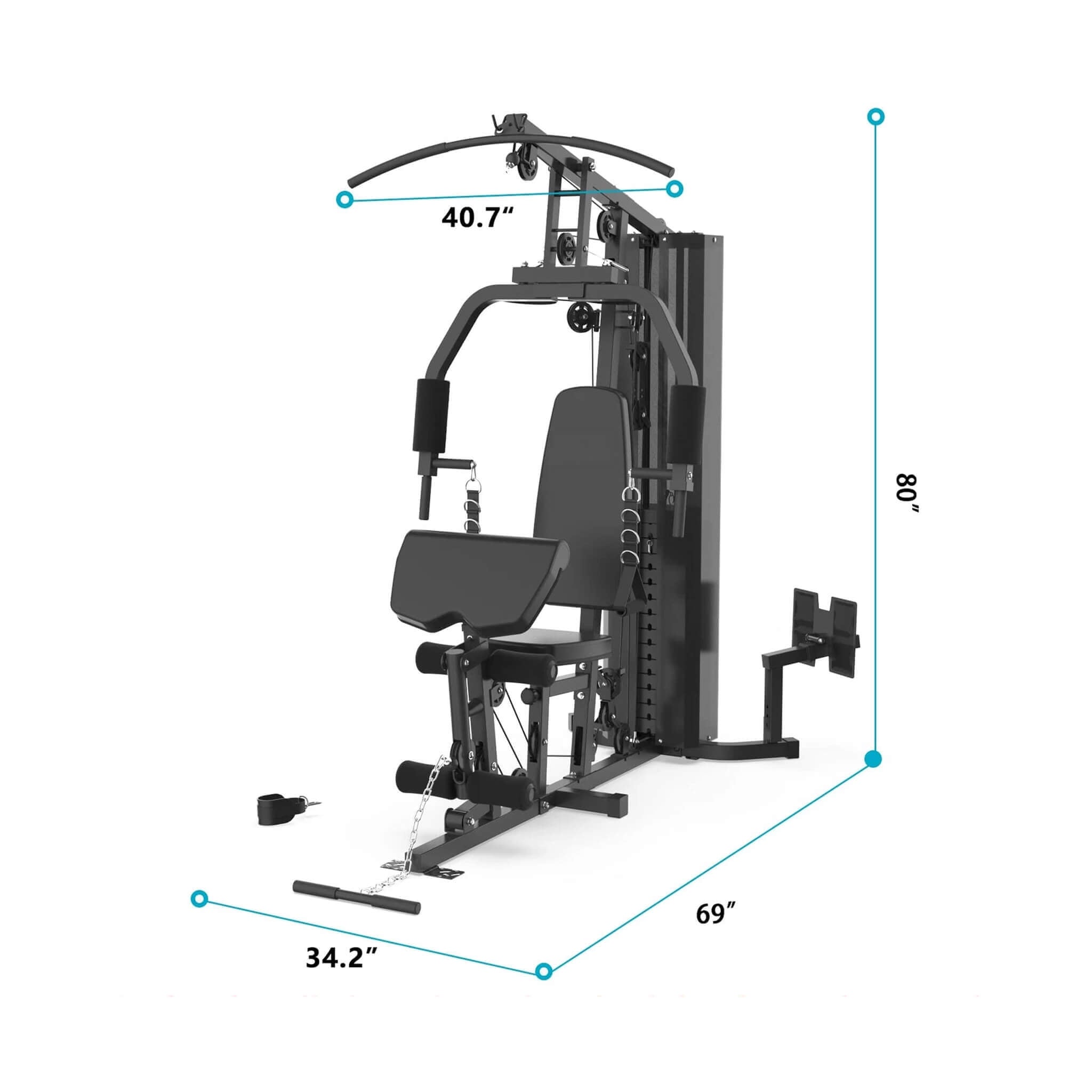 Rovix Heavy-Duty All-In-One Home Gym Workout Station For Full Body Strength Training
