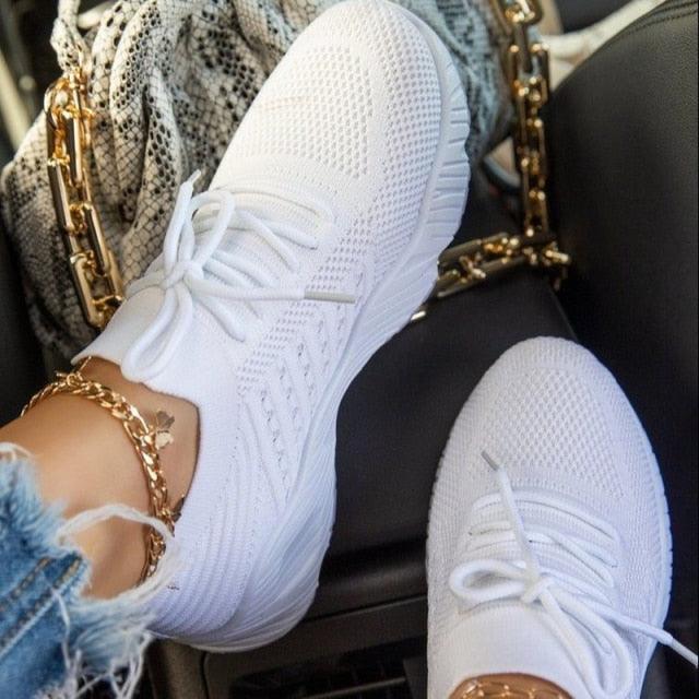 Women's Luxury Casual Comfortable Mesh Lace-Up Sneakers