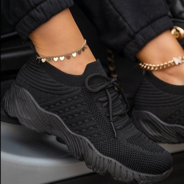 Women's Luxury Casual Comfortable Mesh Lace-Up Sneakers