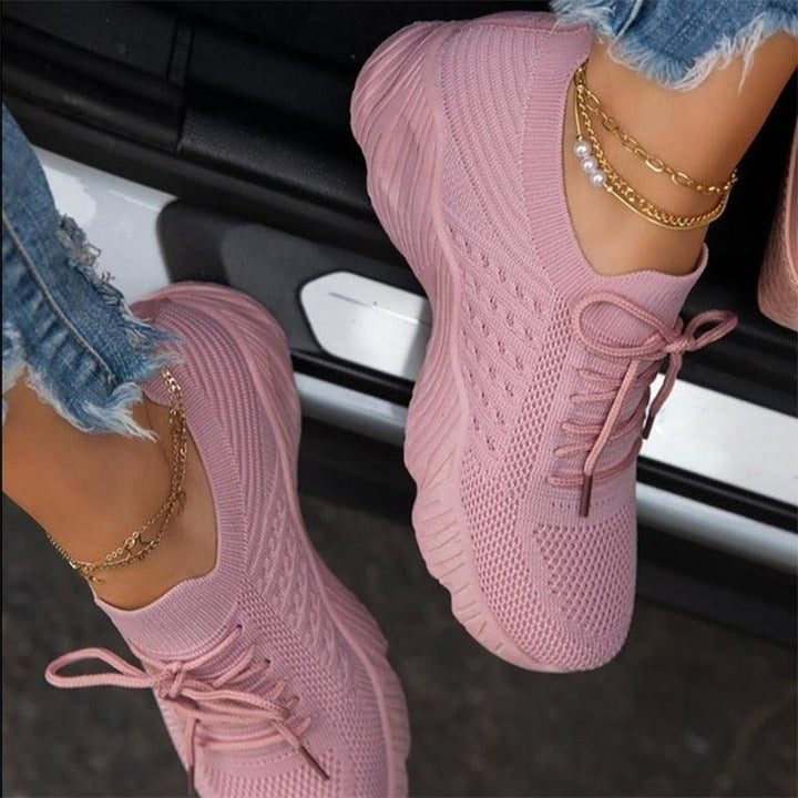 Women's Luxury Casual Comfortable Mesh Lace-Up Sneakers