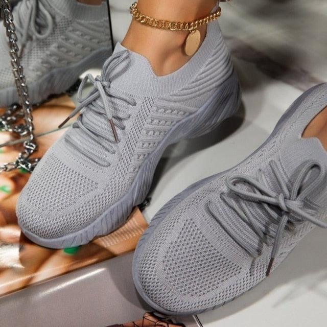 Women's Luxury Casual Comfortable Mesh Lace-Up Sneakers