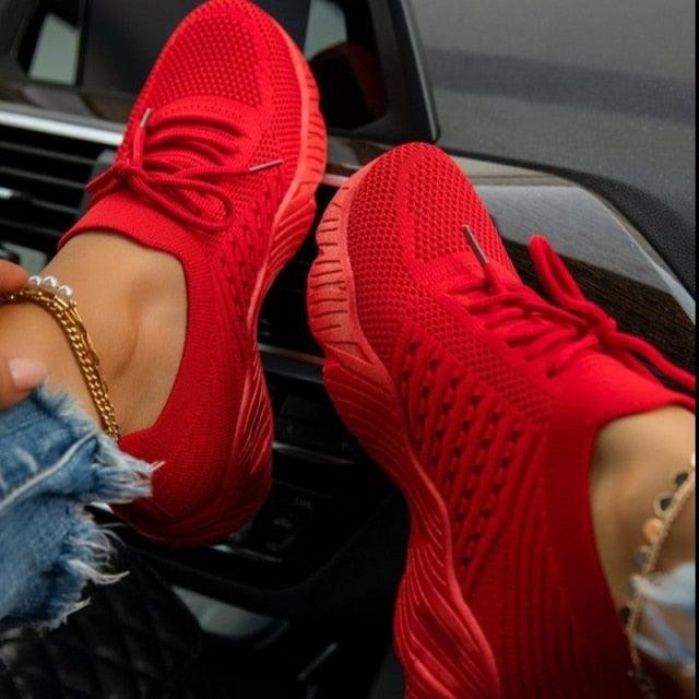 Women's Luxury Casual Comfortable Mesh Lace-Up Sneakers