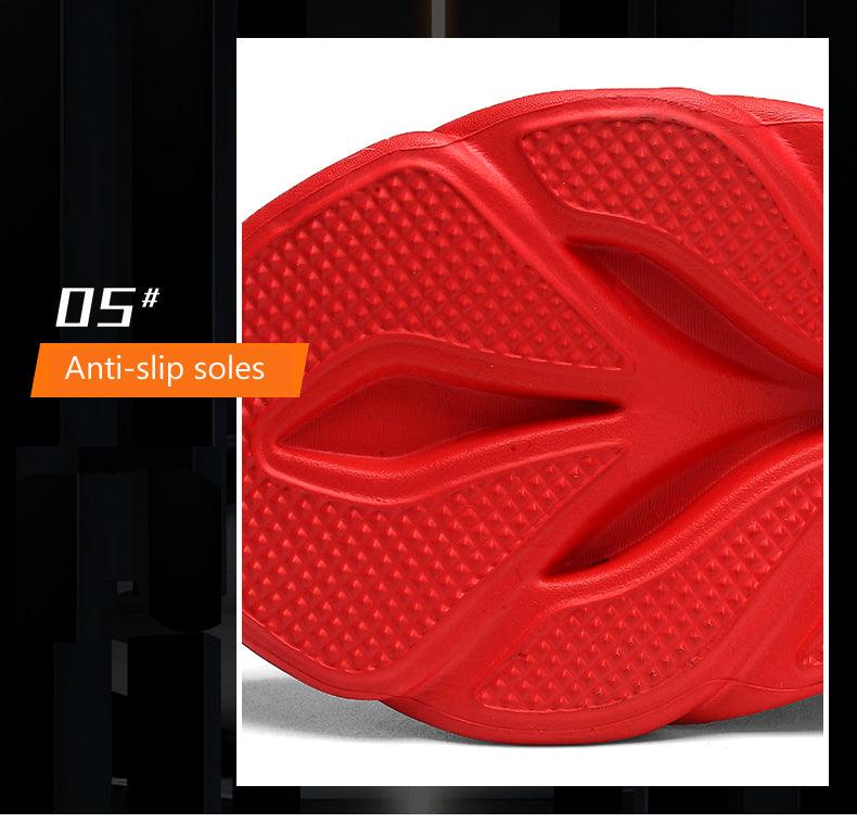 Men's Flame Printed Weave Comfortable Running Sneakers