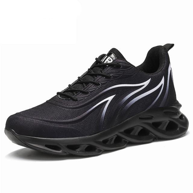 Men's Flame Printed Weave Comfortable Running Sneakers