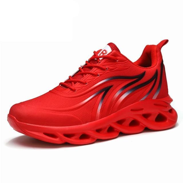 Men's Flame Printed Weave Comfortable Running Sneakers