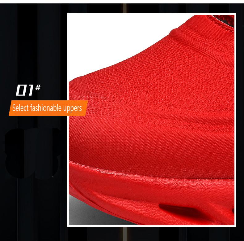 Men's Flame Printed Weave Comfortable Running Sneakers