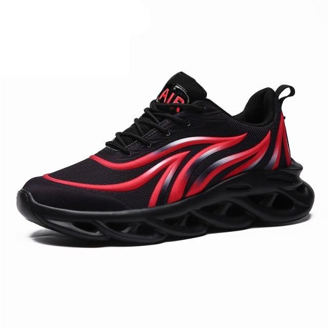 Men's Flame Printed Weave Comfortable Running Sneakers