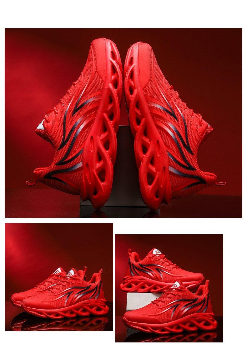 Men's Flame Printed Weave Comfortable Running Sneakers