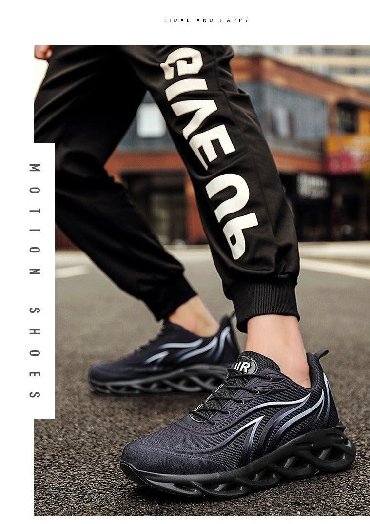 Men's Flame Printed Weave Comfortable Running Sneakers