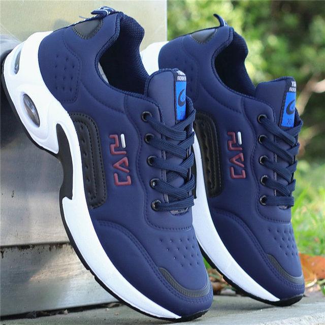 Men's Leather Casual Trainer Sneakers