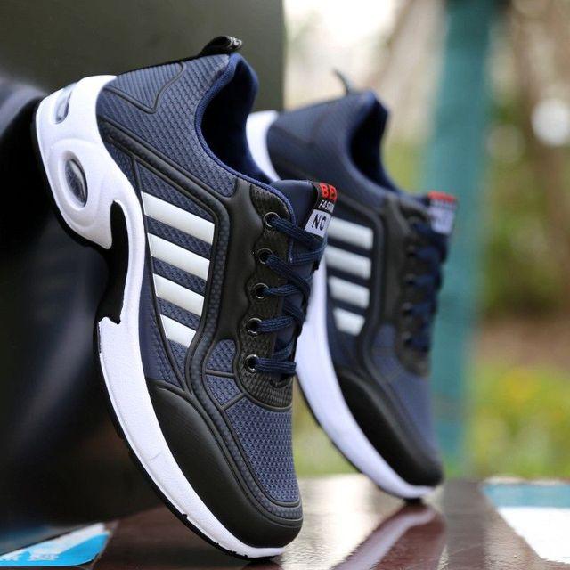 Men's Leather Casual Trainer Sneakers