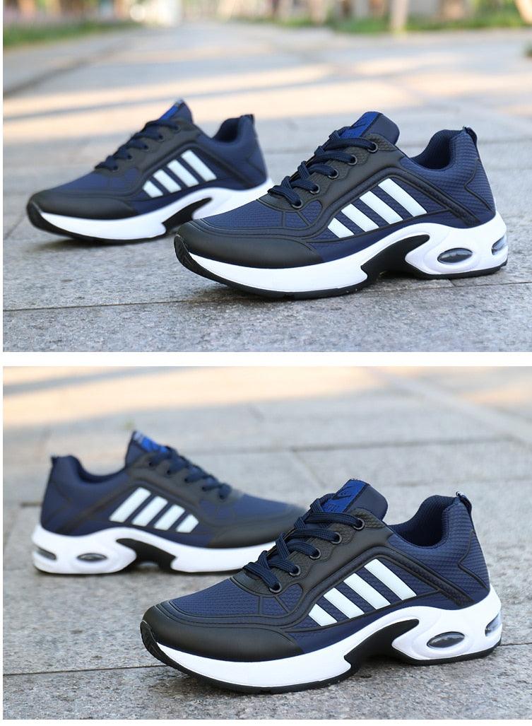 Men's Leather Casual Trainer Sneakers