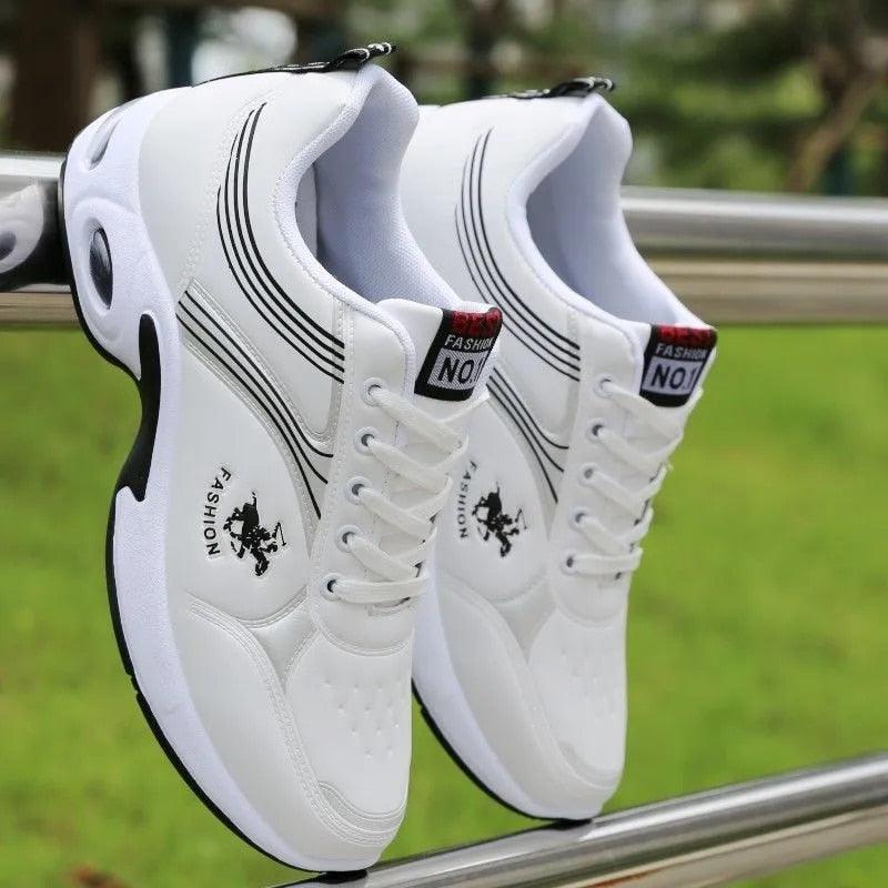 Men's Leather Casual Trainer Sneakers