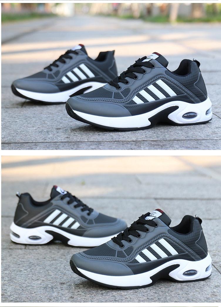 Men's Leather Casual Trainer Sneakers