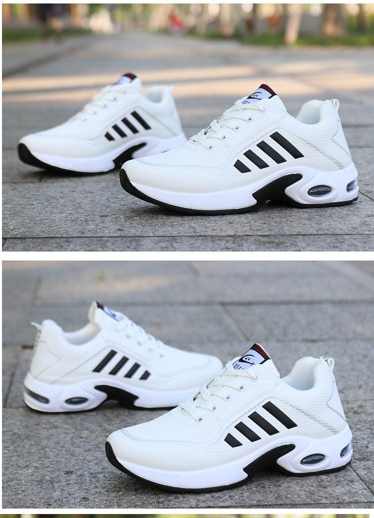 Men's Leather Casual Trainer Sneakers