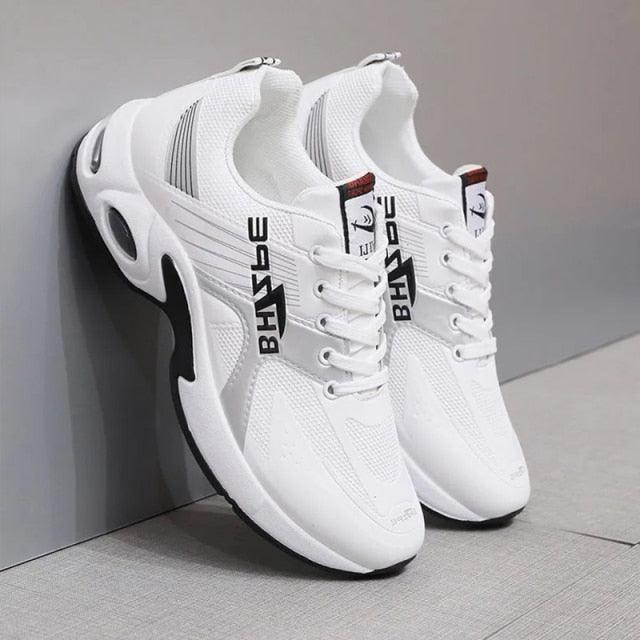 Men's Leather Casual Trainer Sneakers