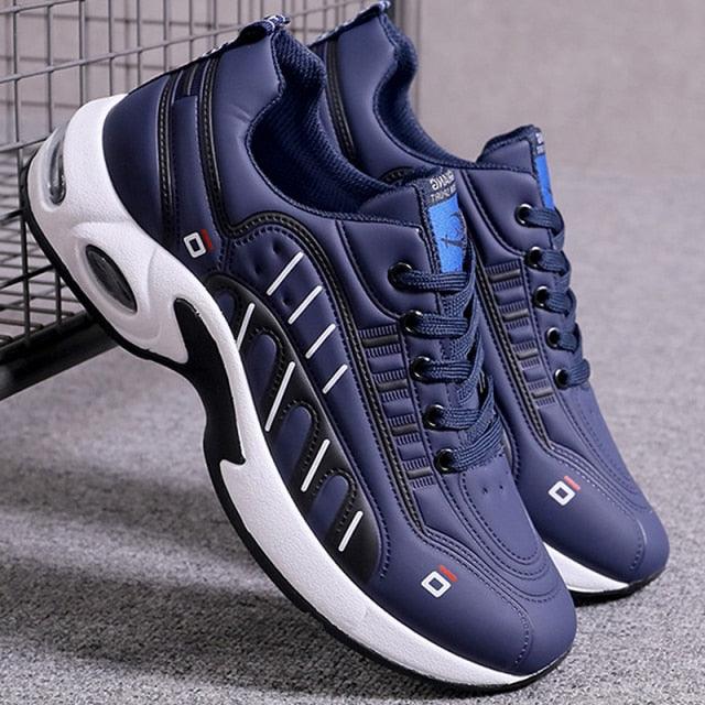 Men's Leather Casual Trainer Sneakers