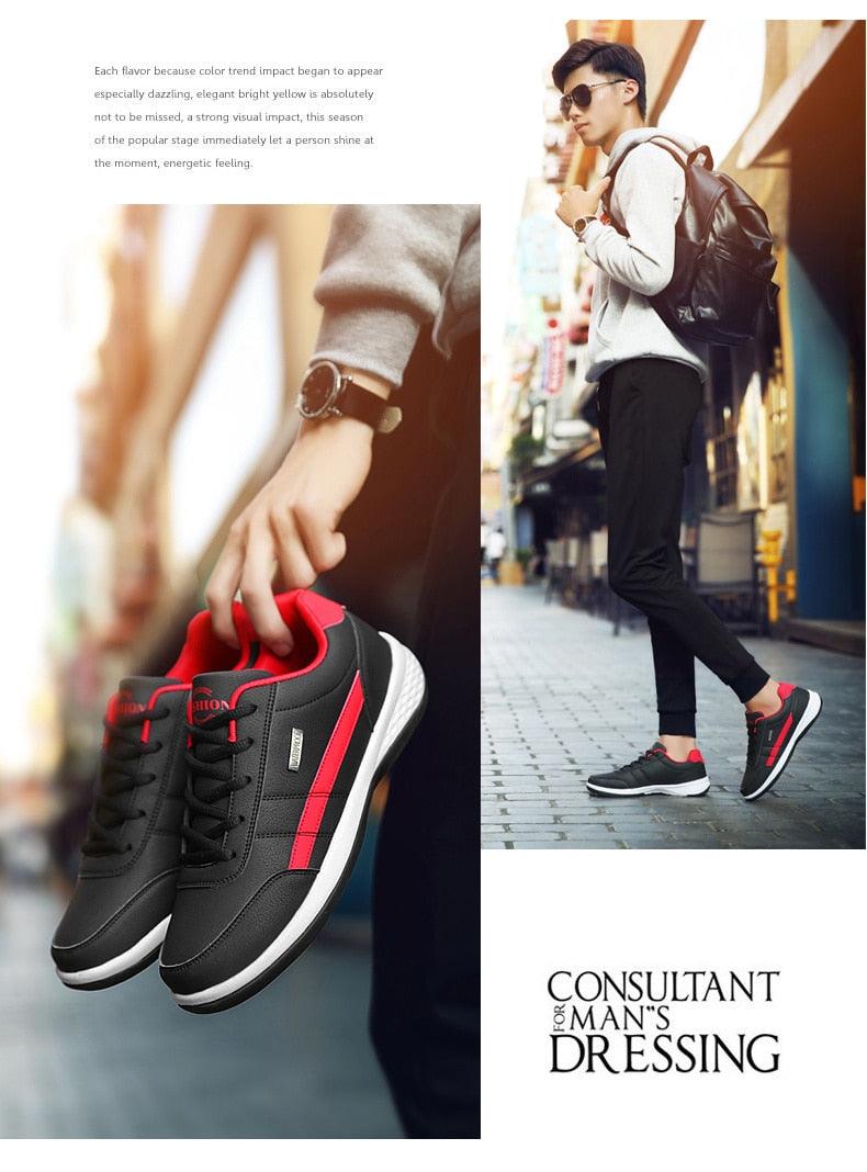 Men's Leather Casual Comfortable Luxury Sneakers
