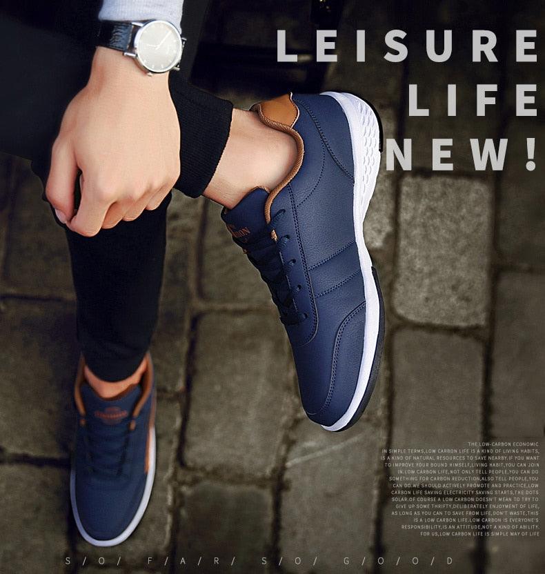 Men's Leather Casual Comfortable Luxury Sneakers