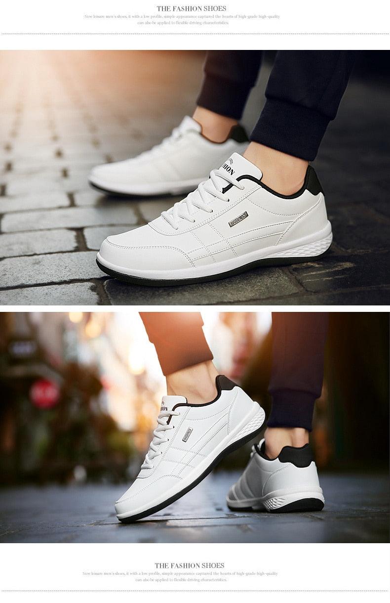 Men's Leather Casual Comfortable Luxury Sneakers