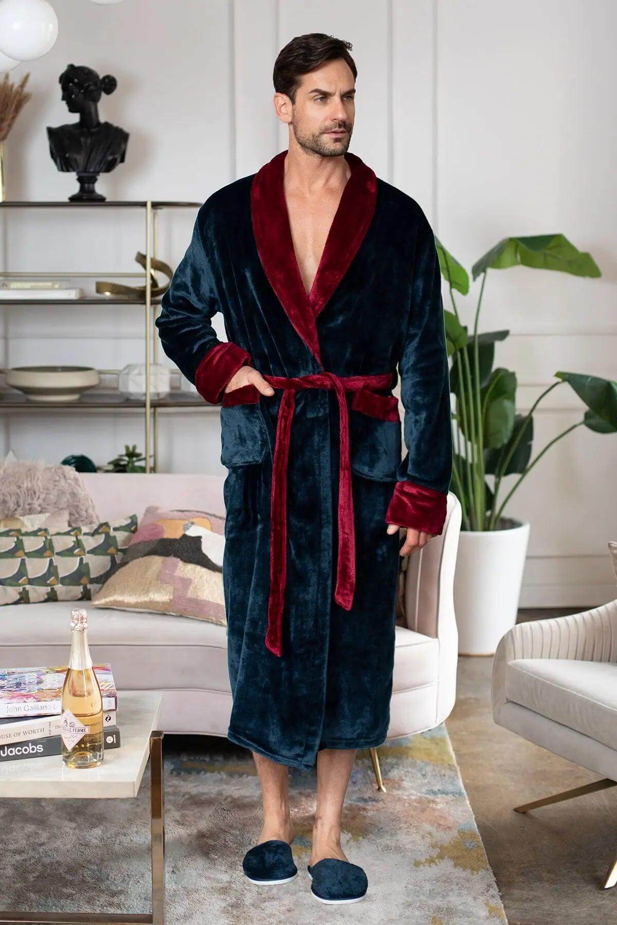 Men'sCozy Plush Robes – Built for Comfort, Designed to Last