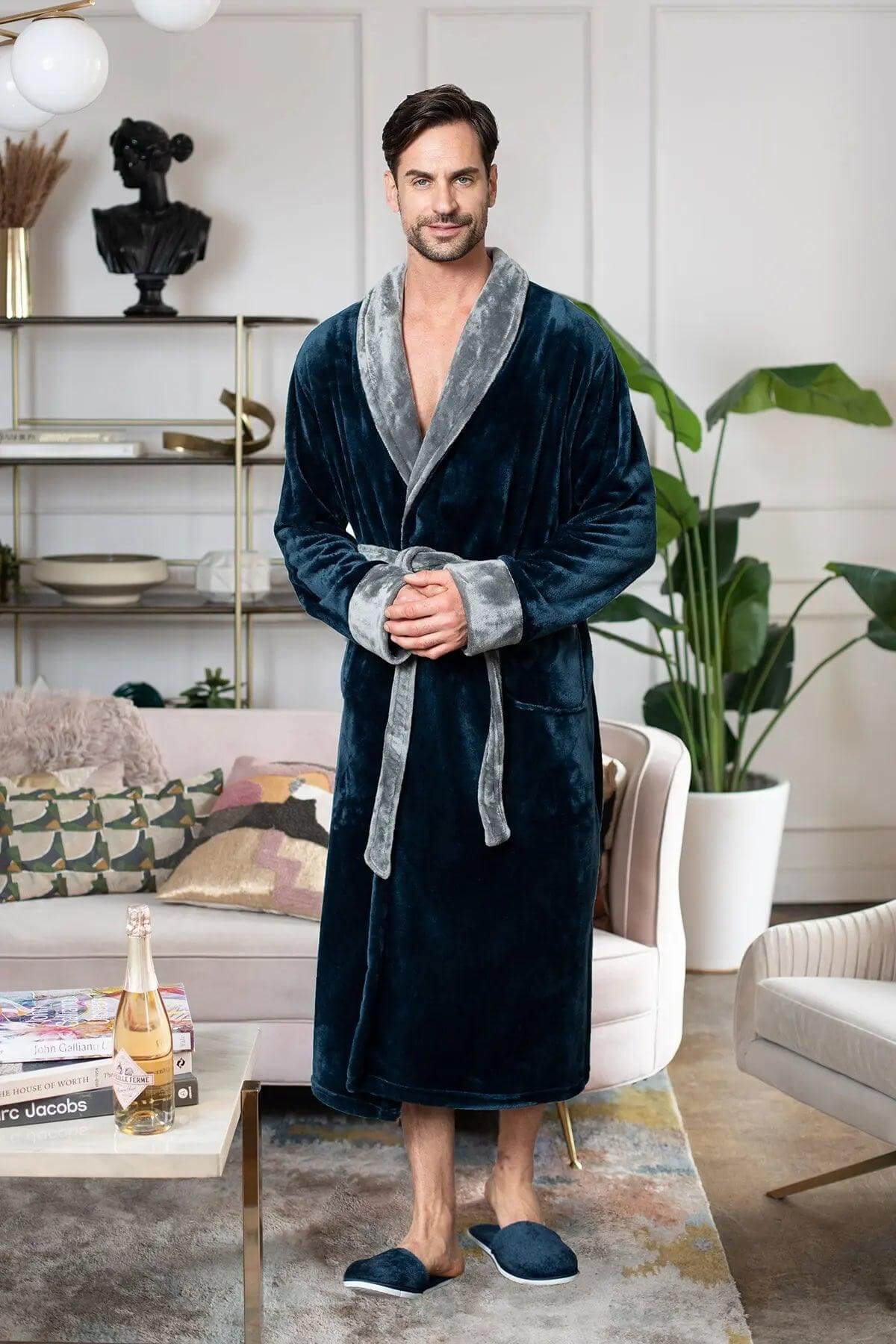 Men'sCozy Plush Robes – Built for Comfort, Designed to Last
