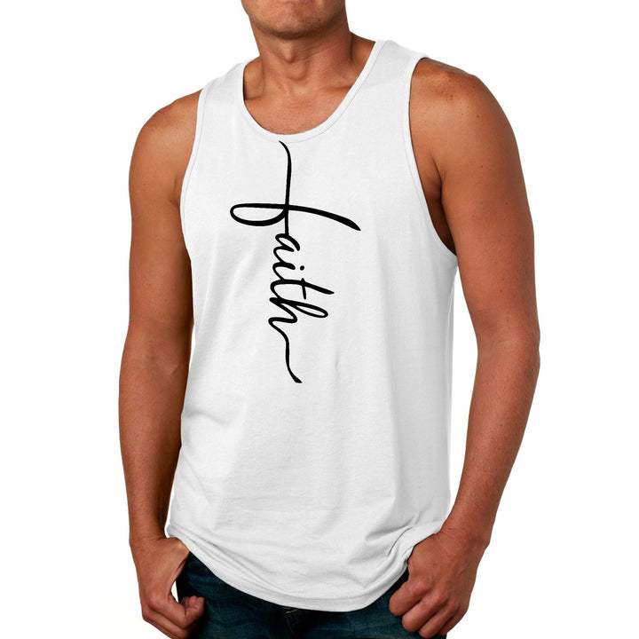 Men's Fitness  Graphic Faith Script Tank Top
