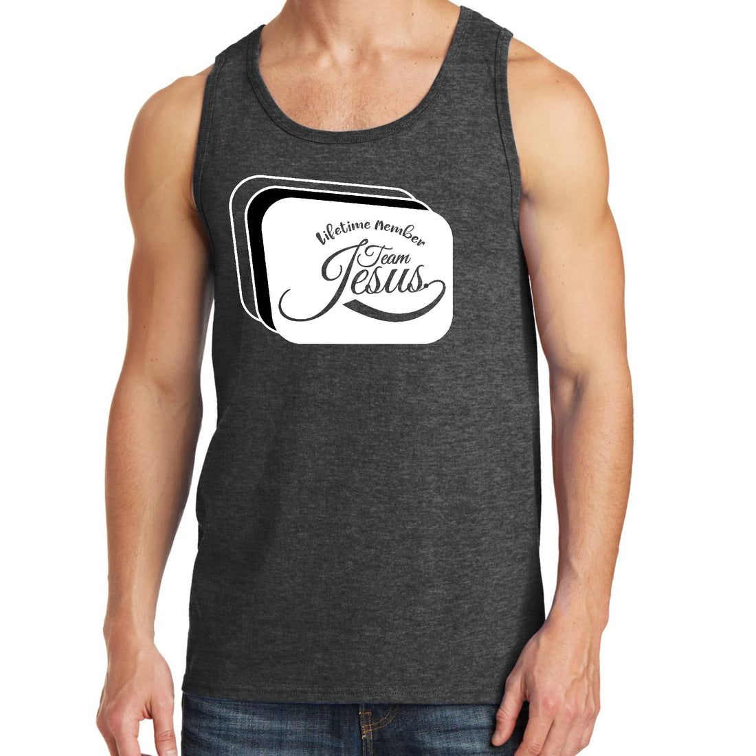 Men's Fitness Tank Top Graphic T-shirt Lifetime Member Team Jesus