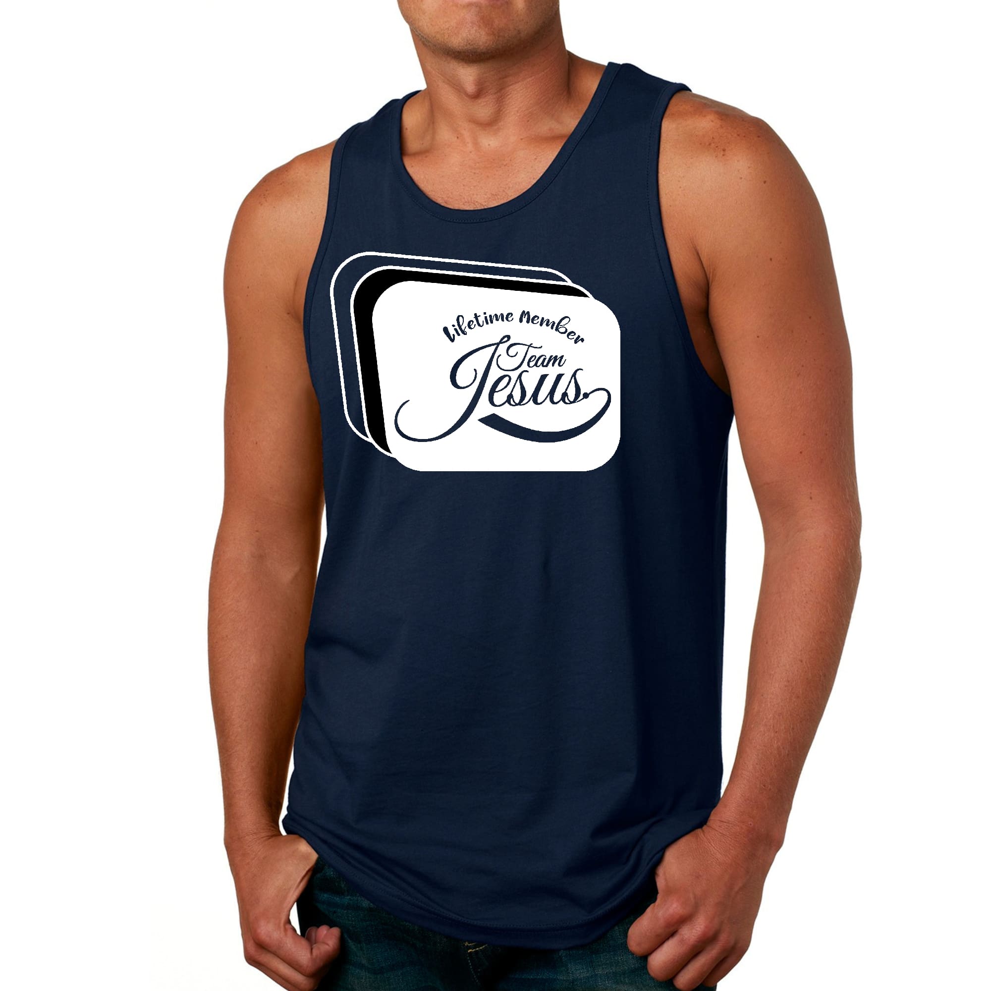 Men's Fitness Tank Top Graphic T-shirt Lifetime Member Team Jesus
