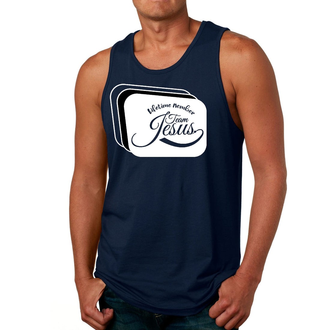 Men's Fitness Tank Top Graphic T-shirt Lifetime Member Team Jesus