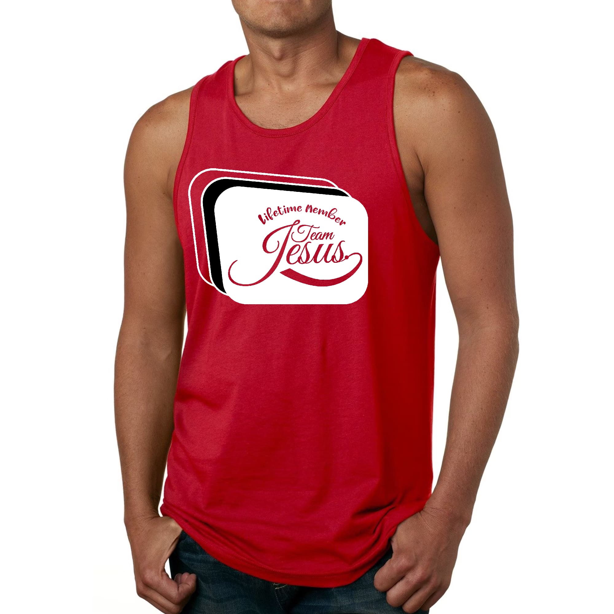 Men's Fitness Tank Top Graphic T-shirt Lifetime Member Team Jesus