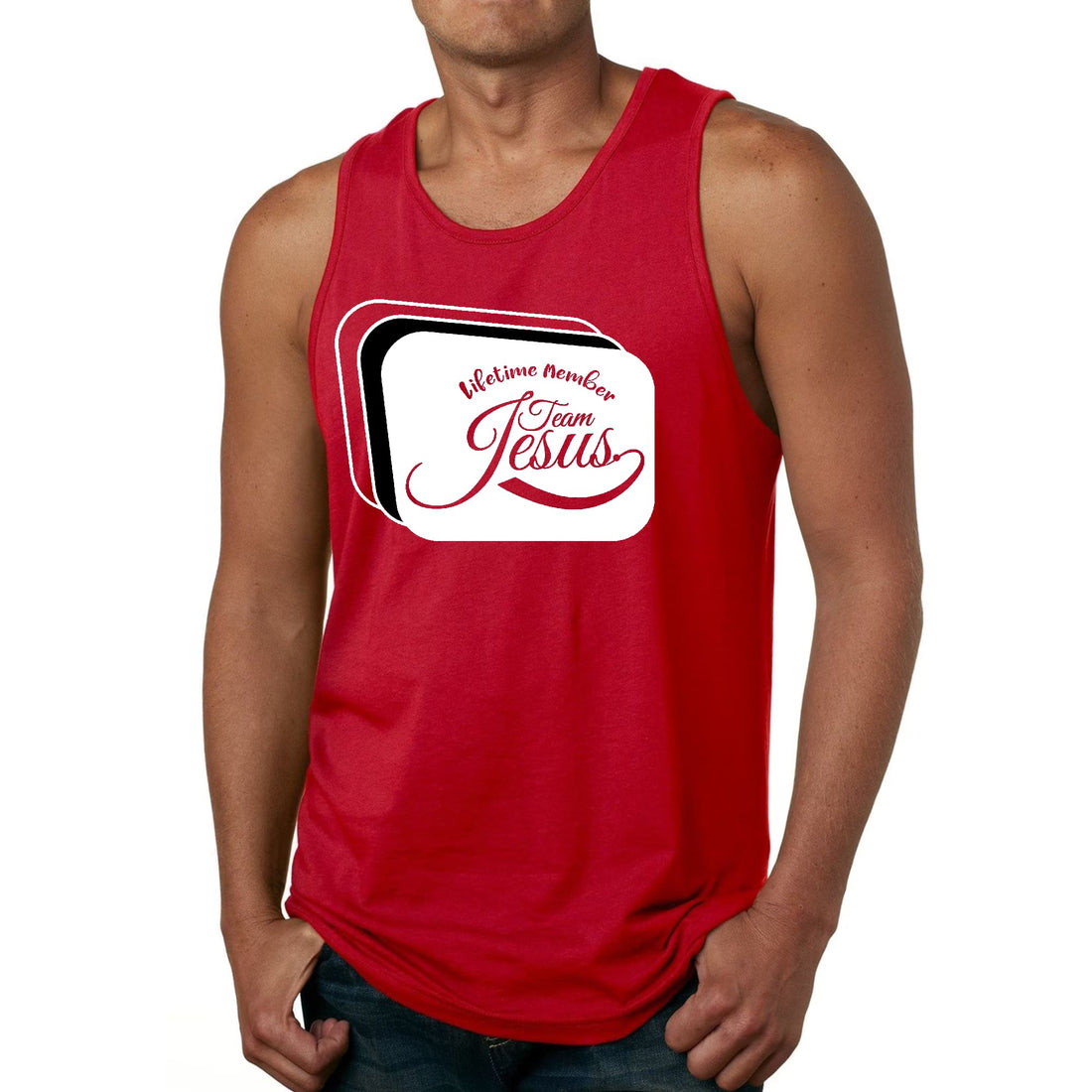 Men's Fitness Tank Top Graphic T-shirt Lifetime Member Team Jesus
