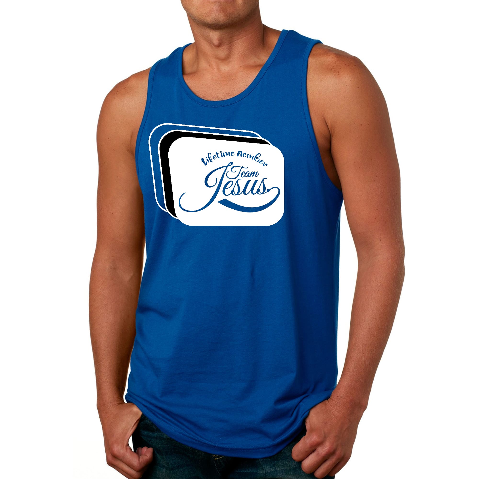 Men's Fitness Tank Top Graphic T-shirt Lifetime Member Team Jesus