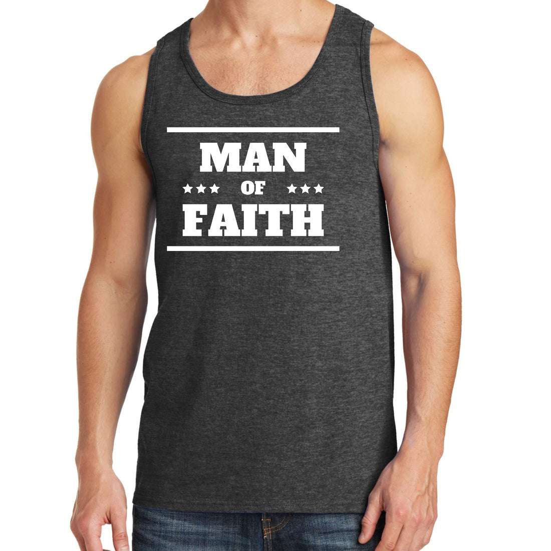 Men's Fitness Tank Top Graphic T-shirt Man of Faith