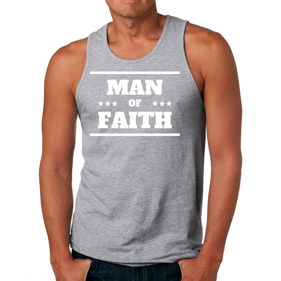 Men's Fitness Tank Top Graphic T-shirt Man of Faith