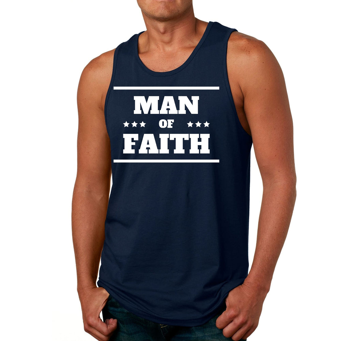 Men's Fitness Tank Top Graphic T-shirt Man of Faith