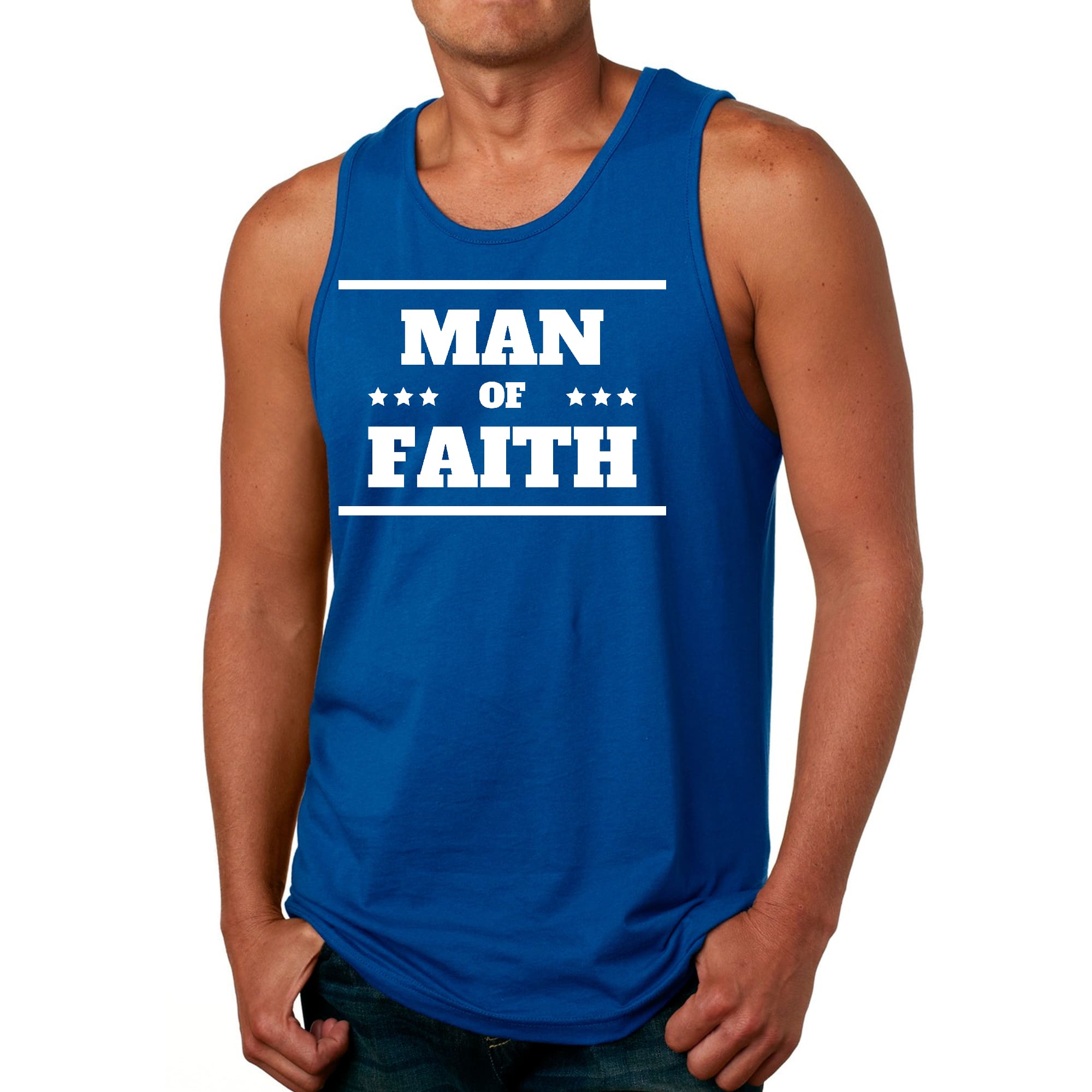 Men's Fitness Tank Top Graphic T-shirt Man of Faith