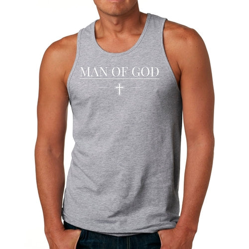 Men's Fitness Man of God Print Tank Top