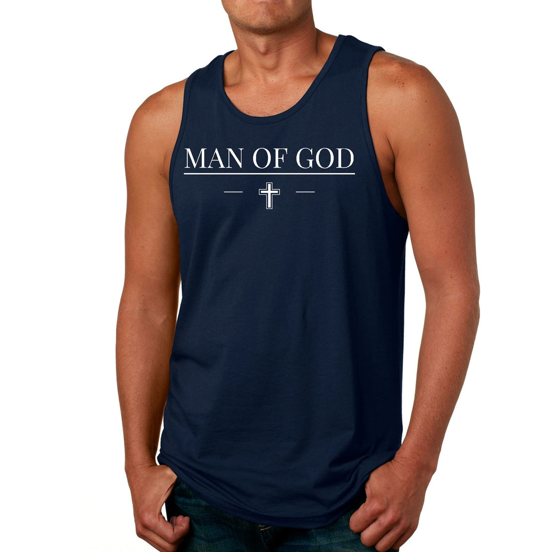 Men's Fitness Tank Top Graphic T-shirt Man of God Print