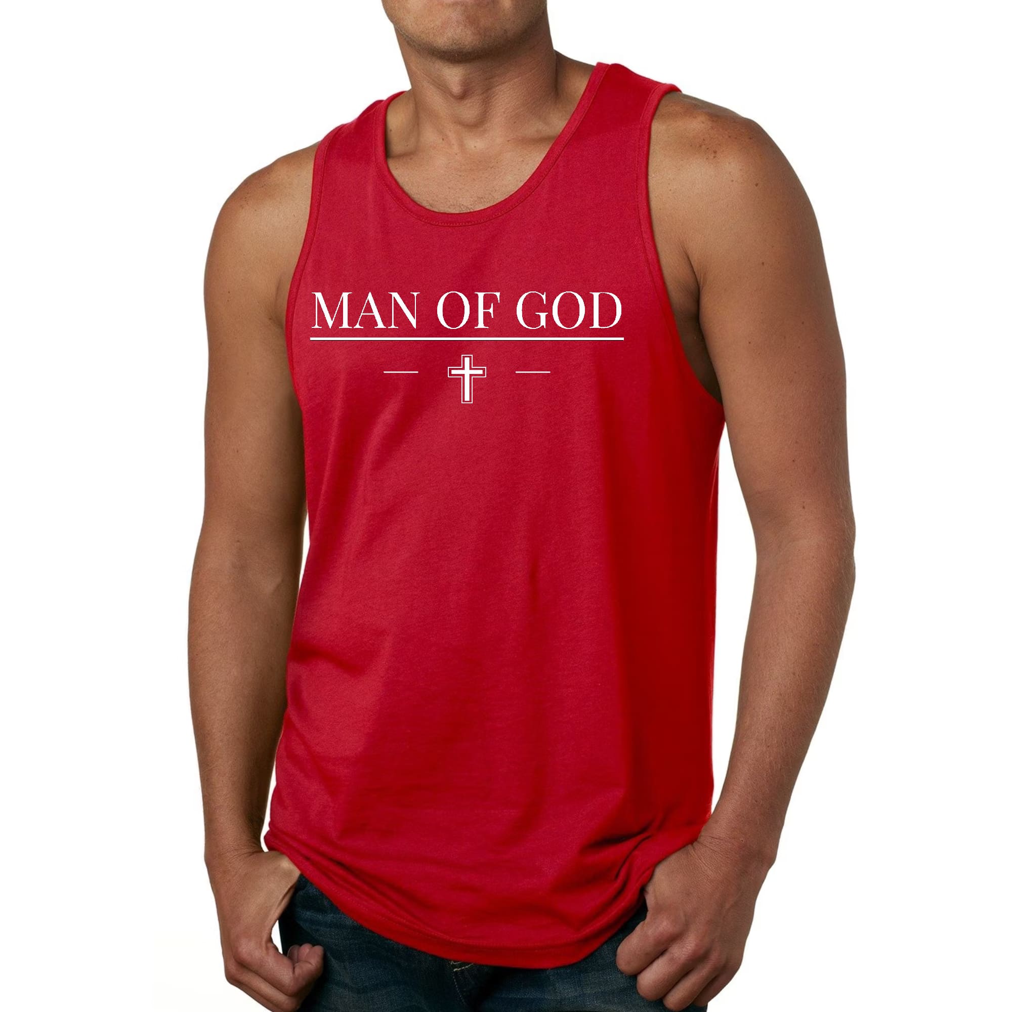 Men's Fitness Tank Top Graphic T-shirt Man of God Print
