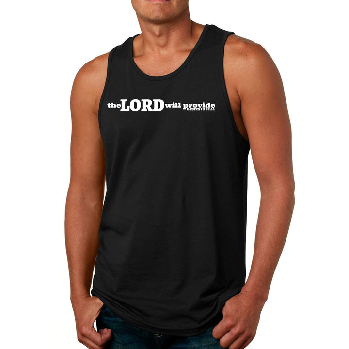 Men's Fitness Tank Top Graphic T-shirt the Lord will Provide Print